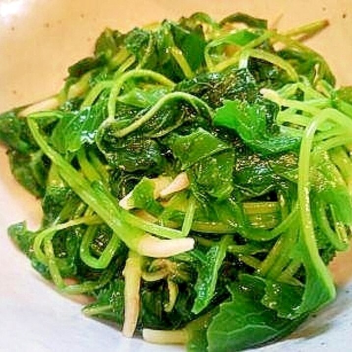 蕪の葉と 三つ葉の おひたし